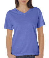 3099 Chouinard Ladies' V-Neck Tee Flo Blue PgmDye