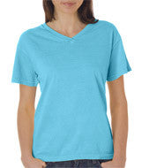 3099 Chouinard Ladies' V-Neck Tee Lagoon DirDye