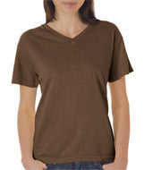 3099 Chouinard Ladies' V-Neck Tee Brown DirDye