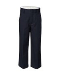French Toast - Boys' Flat Front Double KneeTwill Pants - K9001 Navy