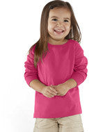 3302 Rabbit Skins Toddler Fine Jersey Long Sleeve T-Shirt Hot Pink
