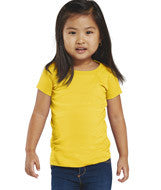 3316 Rabbit Skins Rabbit Skins Toddler Girls' Fine Jersey Longer Length T-Shirt Yellow