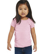 3316 Rabbit Skins Rabbit Skins Toddler Girls' Fine Jersey Longer Length T-Shirt Pink