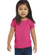 3316 Rabbit Skins Rabbit Skins Toddler Girls' Fine Jersey Longer Length T-Shirt Hot Pink