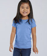 3316 Rabbit Skins Rabbit Skins Toddler Girls' Fine Jersey Longer Length T-Shirt Carolina Blue