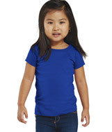 3316 Rabbit Skins Rabbit Skins Toddler Girls' Fine Jersey Longer Length T-Shirt Royal
