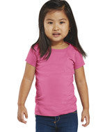3316 Rabbit Skins Rabbit Skins Toddler Girls' Fine Jersey Longer Length T-Shirt Raspberry Sorbet