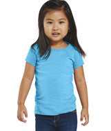 3316 Rabbit Skins Rabbit Skins Toddler Girls' Fine Jersey Longer Length T-Shirt Aqua