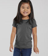 3316 Rabbit Skins Rabbit Skins Toddler Girls' Fine Jersey Longer Length T-Shirt Charcoal