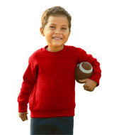 3317 Rabbit Skins Toddler/Juvenile Crew Neck Fleece Red
