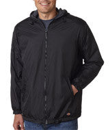 33237 Dickies Adult Fleece-Lined Ripstop Nylon Jacket Black