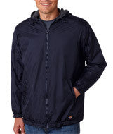33237 Dickies Adult Fleece-Lined Ripstop Nylon Jacket Dark Navy