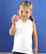 3324 Rabbit Skins Toddler V-Neck Racer Back Tank White