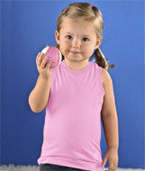3324 Rabbit Skins Toddler V-Neck Racer Back Tank Pink
