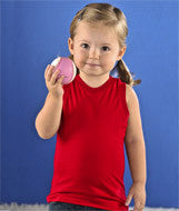 3324 Rabbit Skins Toddler V-Neck Racer Back Tank Red