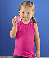 3324 Rabbit Skins Toddler V-Neck Racer Back Tank Raspberry Sorbet