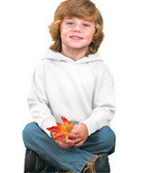 3326 Rabbit Skins Toddler Hooded Pullover Fleece with Pockets White