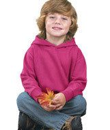 3326 Rabbit Skins Toddler Hooded Pullover Fleece with Pockets Vintage Hot Pink