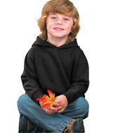 3326 Rabbit Skins Toddler Hooded Pullover Fleece with Pockets Black