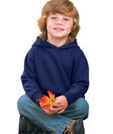 3326 Rabbit Skins Toddler Hooded Pullover Fleece with Pockets Navy