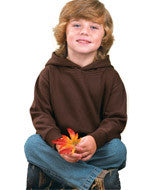 3326 Rabbit Skins Toddler Hooded Pullover Fleece with Pockets Brown