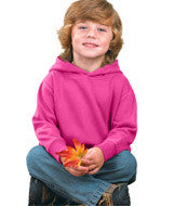 3326 Rabbit Skins Toddler Hooded Pullover Fleece with Pockets Raspberry Sorbet