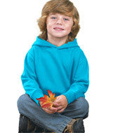 3326 Rabbit Skins Toddler Hooded Pullover Fleece with Pockets Turquoise