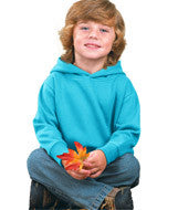 3326 Rabbit Skins Toddler Hooded Pullover Fleece with Pockets Aqua