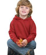 3326 Rabbit Skins Toddler Hooded Pullover Fleece with Pockets Vintage Red