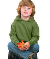3326 Rabbit Skins Toddler Hooded Pullover Fleece with Pockets Olive