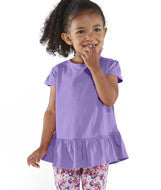 3327 Rabbit Skins Toddler Fine Jersey Ruffle T-Shirt Lavender