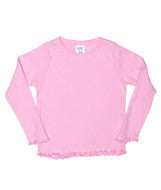 3337 Rabbit Skins Toddler Long-Sleeve Tiny Tee Pink