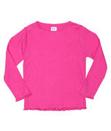 3337 Rabbit Skins Toddler Long-Sleeve Tiny Tee Raspberry Sorbet