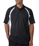 3344 Badger B-Dry Hook Polo Black/ White