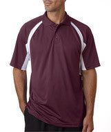 3344 Badger B-Dry Hook Polo Maroon/ White