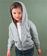 3346 Rabbit Skins Toddler Full-Zip Hooded Fleece with Pockets Heather (60/40)