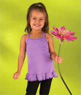 3348 Rabbit Skins Toddler Girls Ruffle Tunic Lavender