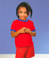3380 Rabbit Skins Toddler Ringer Tee Red/ Royal