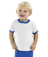 3380 Rabbit Skins Toddler Ringer Tee White/ Royal