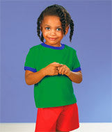 3380 Rabbit Skins Toddler Ringer Tee Kelly/ Royal