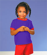 3380 Rabbit Skins Toddler Ringer Tee Purple/Red