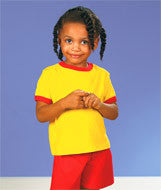 3380 Rabbit Skins Toddler Ringer Tee Yellow/ Red