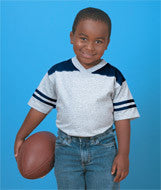 3381 Rabbit Skins Toddler Football Tee Dark Heather/ Navy