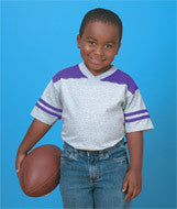 3381 Rabbit Skins Toddler Football Tee Heather/ Purple