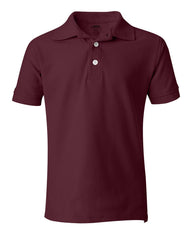French Toast - Youth Short Sleeve Pique Polo - A9084 Burgundy