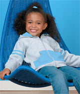 3396 Rabbit Skins Toddler Stripe Hoodie Heather/ Light Blue