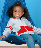 3396 Rabbit Skins Toddler Stripe Hoodie Dark Heather/ Red