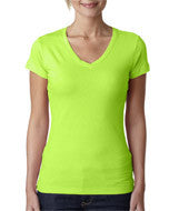 3400L Next Level The Sporty V Neon Heather Green (60/40)