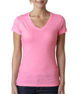 3400L Next Level The Sporty V Neon Heather Pink (60/40)