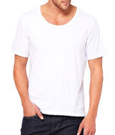 3406 Bella + Canvas Men's Jersey Wide Neck Tee White